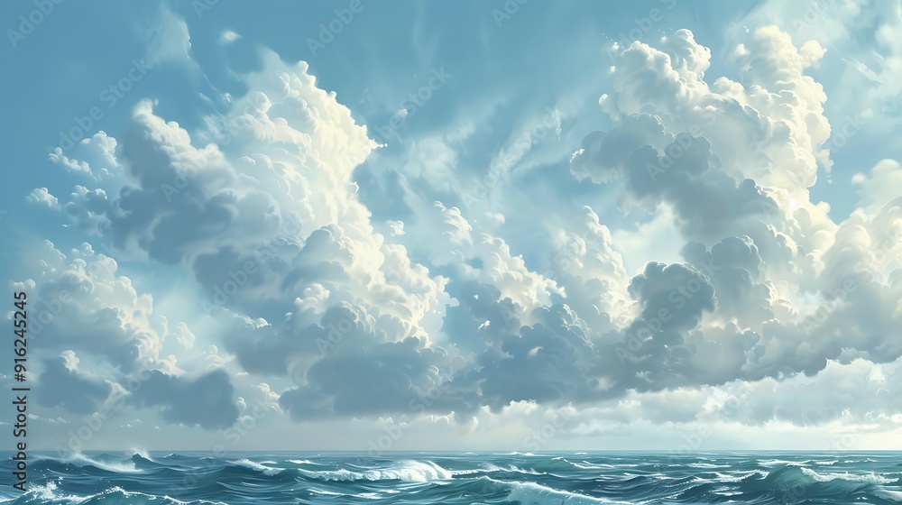Dramatic Skies Over a Tranquil Sea Dramatic Skies Over a Tranquil Sea