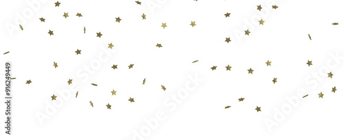 stars. Confetti celebration, Falling golden abstract decoration for party, birthday celebrate,