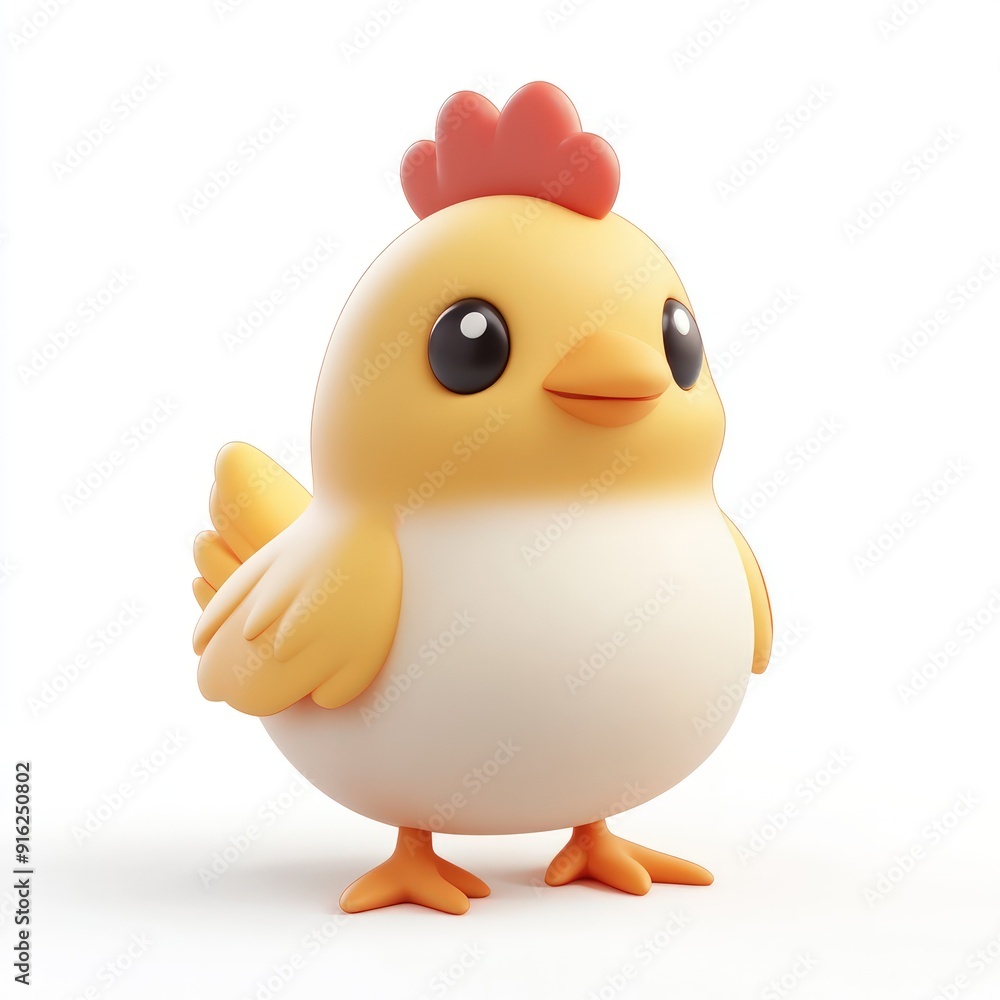 Cute Yellow Chick with Big Eyes Cute Yellow Chick with Big Eyes