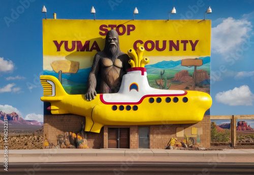 yellow submarine, big foot, last stop to Yuma county, fast food restaurant, Sonora, Mexico