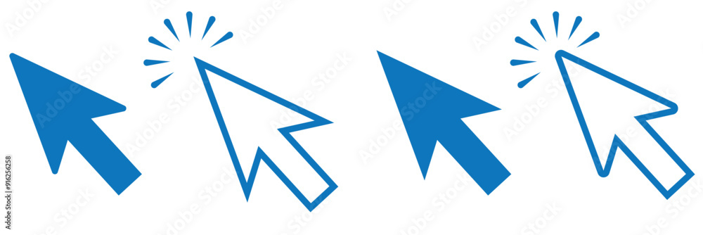 Click icon set. pointer arrow icon. cursor icon vector Click icon set. pointer arrow icon. cursor icon vector