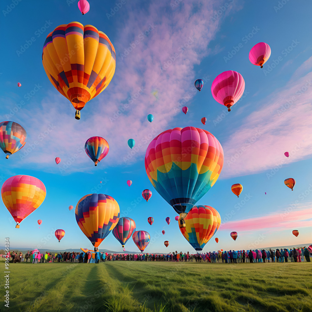 Obraz premium hot air balloons in sky