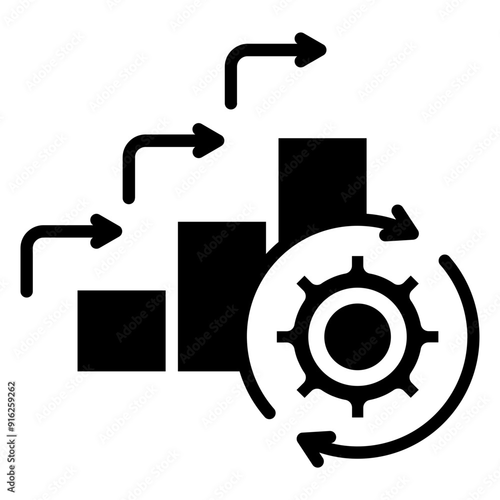 Fototapeta premium Process Improvement Icon