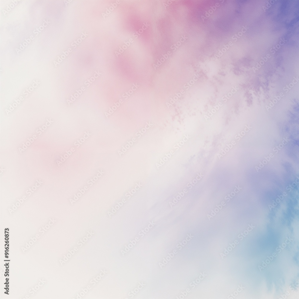 Fototapeta premium A dreamy pastel sky with soft pink and purple clouds, perfect for backgrounds and designs requiring a tranquil and ethereal touch.