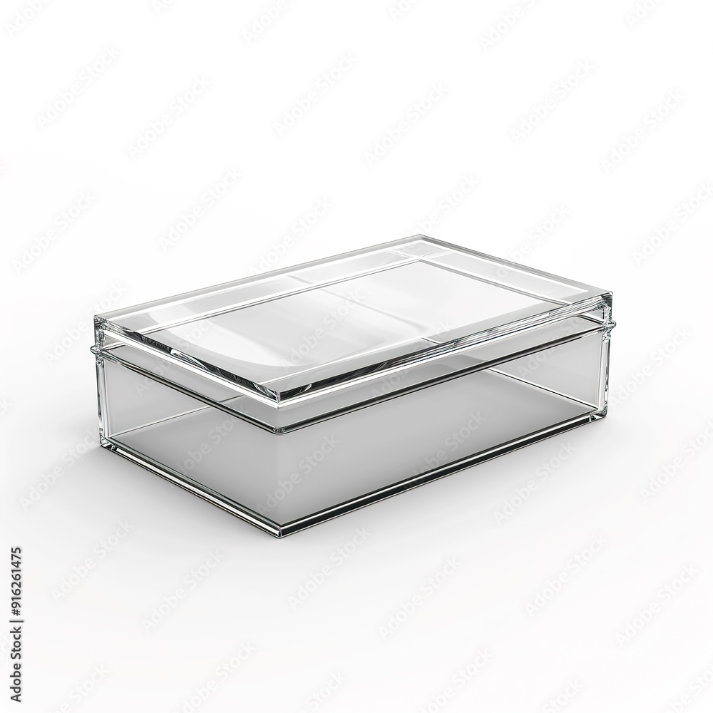 Clear Acrylic Rectangular Box with Lid. Clear Acrylic Rectangular Box with Lid.