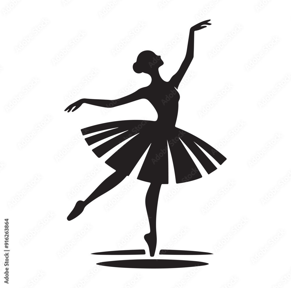 Woman ballerina Silhouettes vector isolated on white background. Woman ballerina Silhouettes vector isolated on white background.