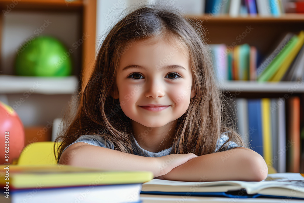Little girl for back-to-school themes. School theme. Little girl for back-to-school themes. School theme.