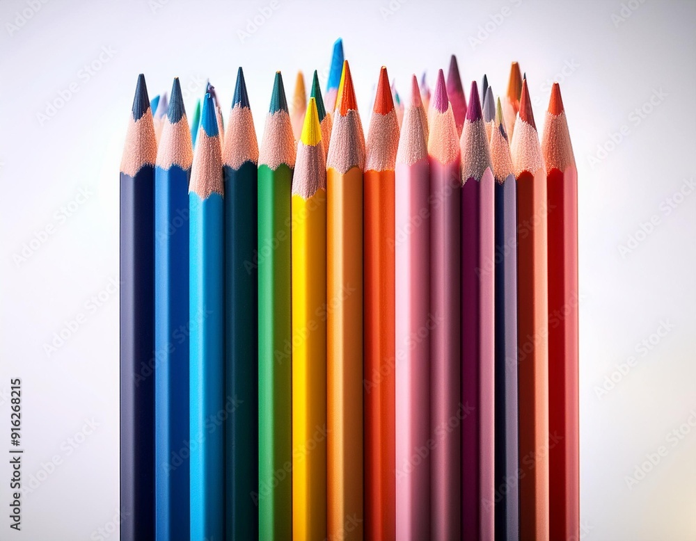 Set of various beautiful bright multi colour pencils Set of various beautiful bright multi colour pencils