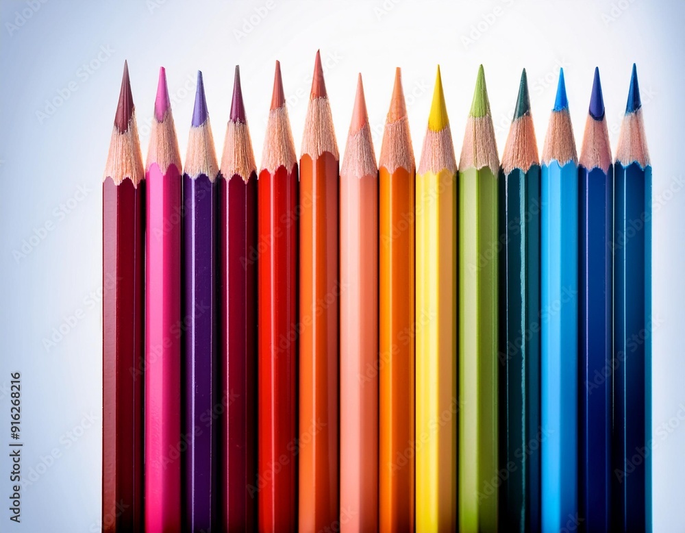 Set of various beautiful bright multi colour pencils Set of various beautiful bright multi colour pencils