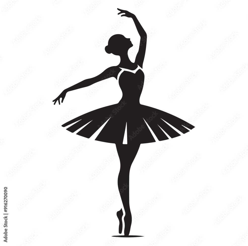Woman ballerina Silhouettes vector isolated on white background. Woman ballerina Silhouettes vector isolated on white background.