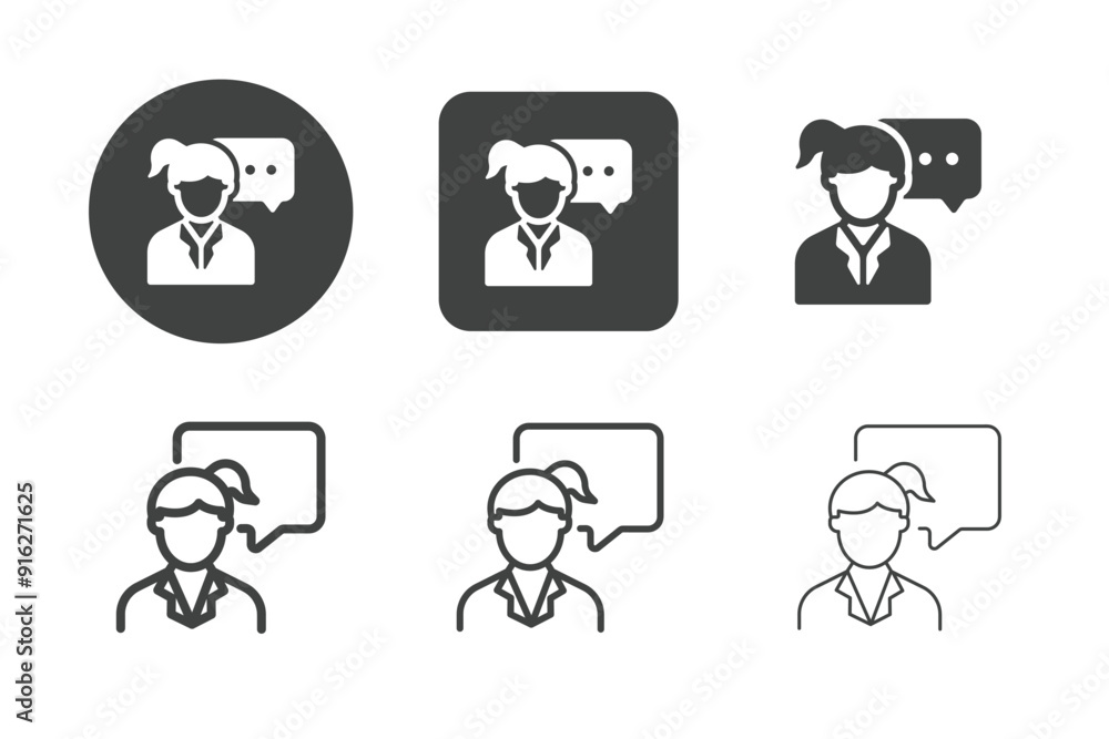Customer support multi style series icons. For website marketing design, logo, app, template, ui, etc. Vector illustration. Customer support multi style series icons. For website marketing design, logo, app, template, ui, etc. Vector illustration.
