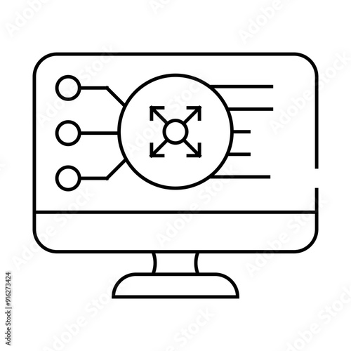 traffic control line icon vector. traffic control sign. isolated contour symbol black illustration