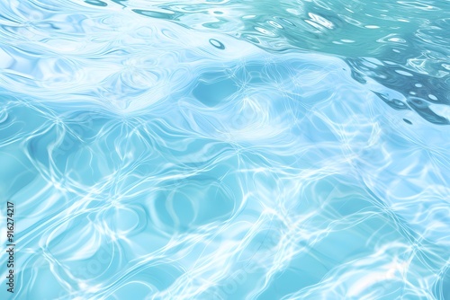 Serene and Clear Water Surface with Sunlight Reflections Creating a Tranquil and Inviting Atmosphere