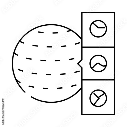 3d textures line icon vector. 3d textures sign. isolated contour symbol black illustration