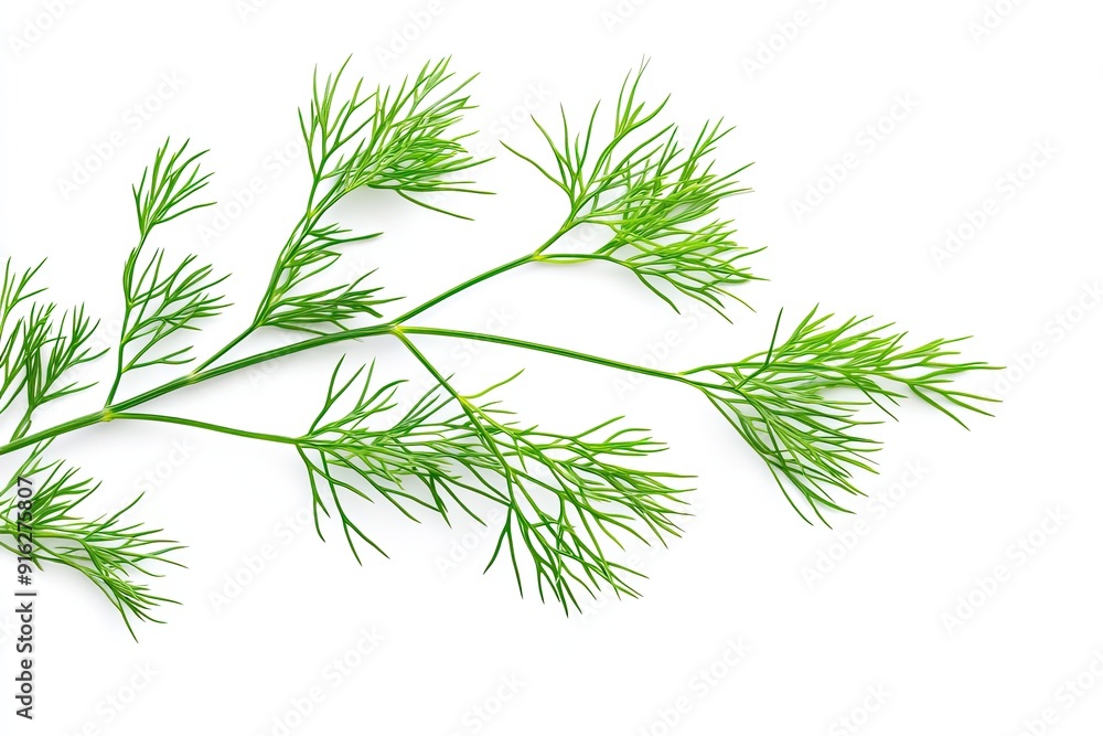 Dill branch isolated on white Dill branch isolated on white