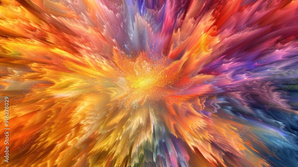 Abstract burst of color and light. Abstract burst of color and light.