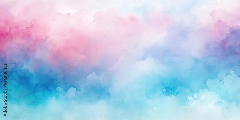 Fototapeta premium Soft blue and pink watercolor background , watercolor, abstract, pastel, texture, soft, delicate, gentle, dreamy, artistic