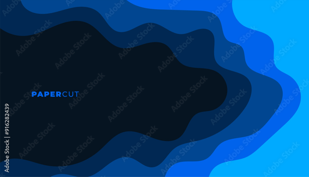 abstract curvy rounded modern poster in papercut style abstract curvy rounded modern poster in papercut style