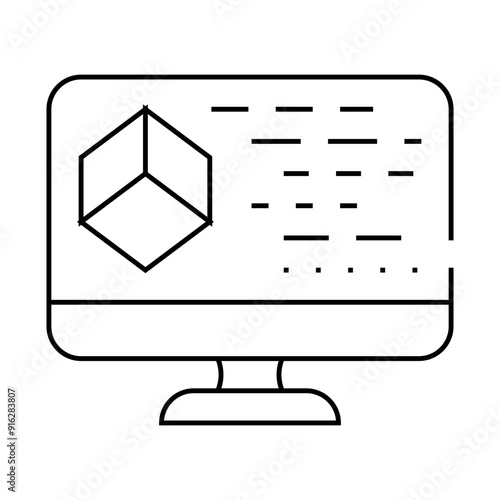 programming vr line icon vector. programming vr sign. isolated contour symbol black illustration