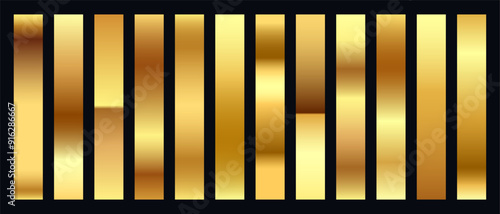 modern and shiny golden color tone element poster for presentation