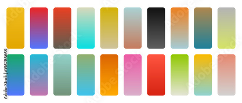 trendy multicolor vibrant element backdrop in set