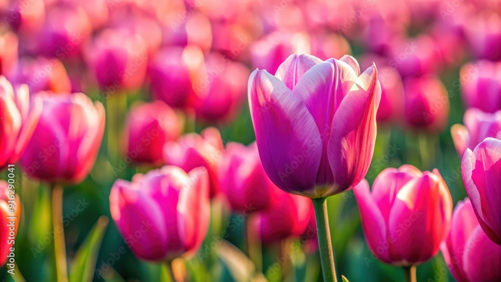 Amazing pink tulip flowers blooming in a tulip field, against the background of blurry tulip flowers, pink, tulip, flowers, blooming Amazing pink tulip flowers blooming in a tulip field, against the background of blurry tulip flowers, pink, tulip, flowers, blooming