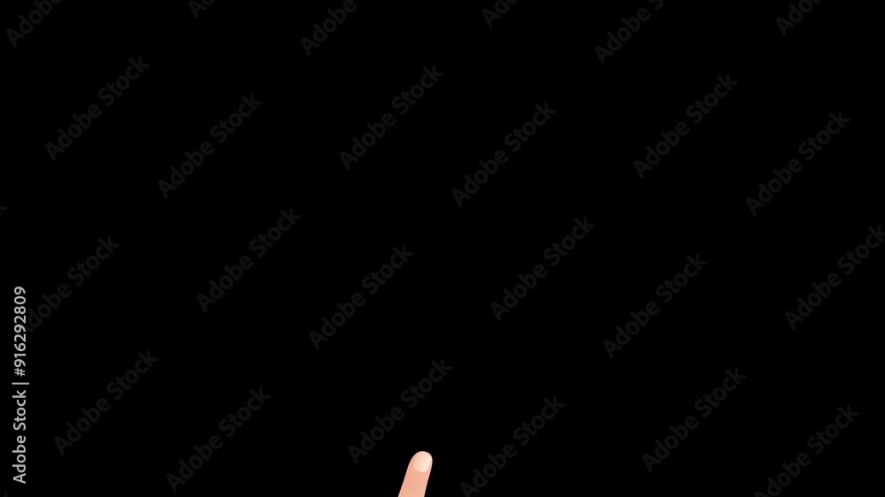 Touching Hand Gesture Animation showing a fast swiping finger gesture Touching Hand Gesture Animation showing a fast swiping finger gesture