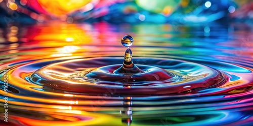 Wallpaper Mural A refreshing stock photo of water in its liquid state with vibrant colors and beautiful reflections on its surface , aqua Torontodigital.ca