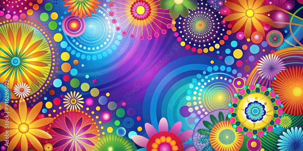 Fototapeta premium Graphic background material with abstract designs and vibrant colors, abstract, colorful, texture, pattern, backdrop, digital