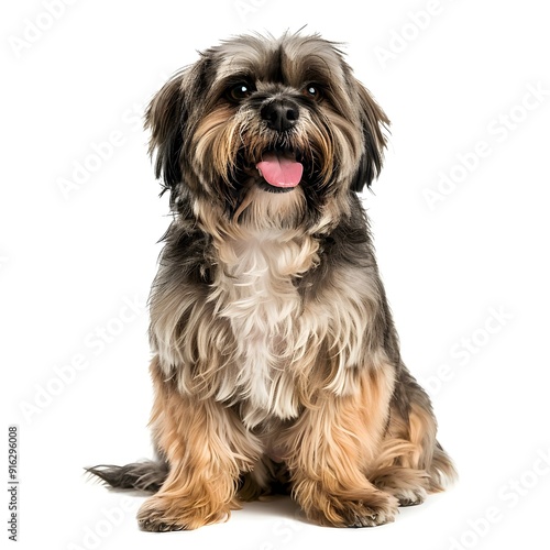 Cute Shih Tzu Dog Sitting and Looking at Camera