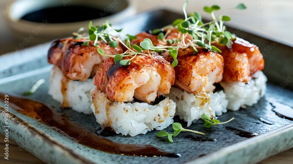 sushi on a plate sushi on a plate
