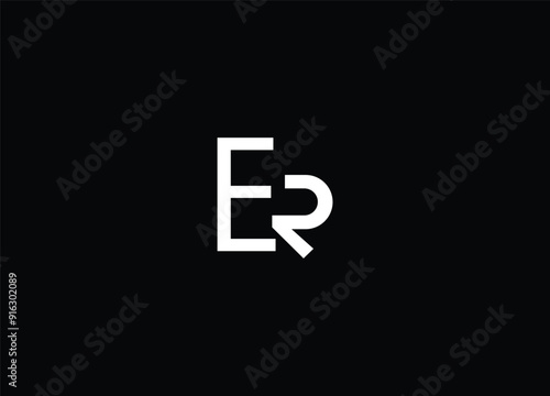 ER letter initial logo design and creative logo design