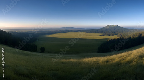 Wallpaper Mural Serene Mountain Landscape at Sunset: Perfect for Your Travel Brochure or Website Torontodigital.ca