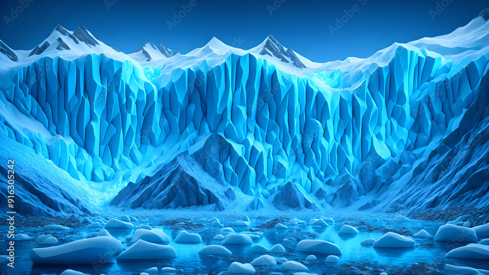 Icy Glacier background 3d wallpaper Icy Glacier background 3d wallpaper