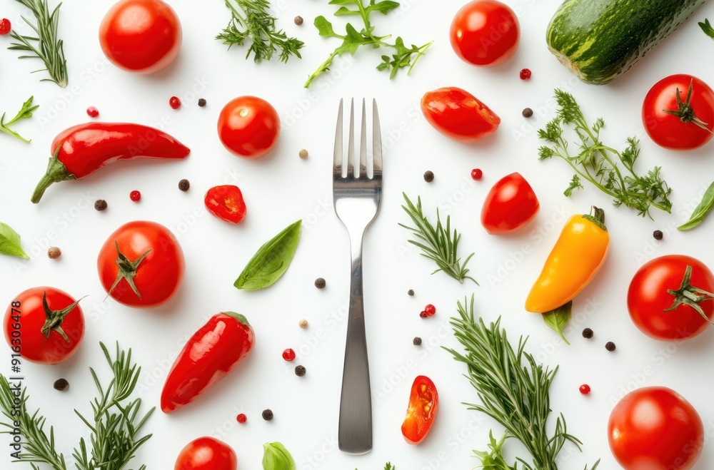 Fresh Ingredients and a Fork Fresh Ingredients and a Fork
