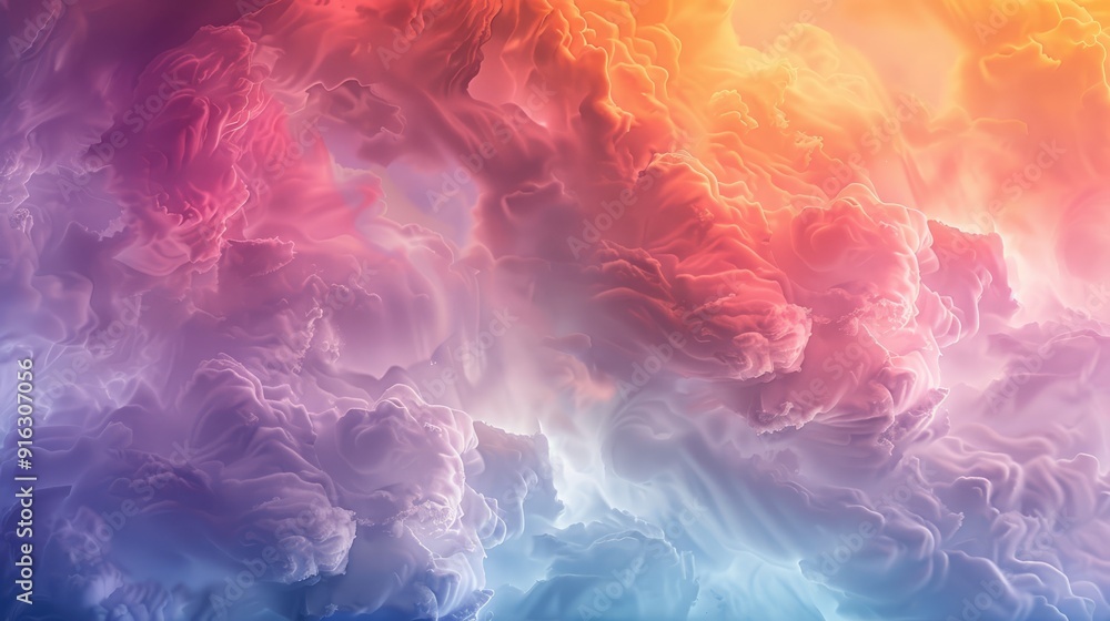 abstract background in the form of clouds of multi-colored volumetric smoke abstract background in the form of clouds of multi-colored volumetric smoke