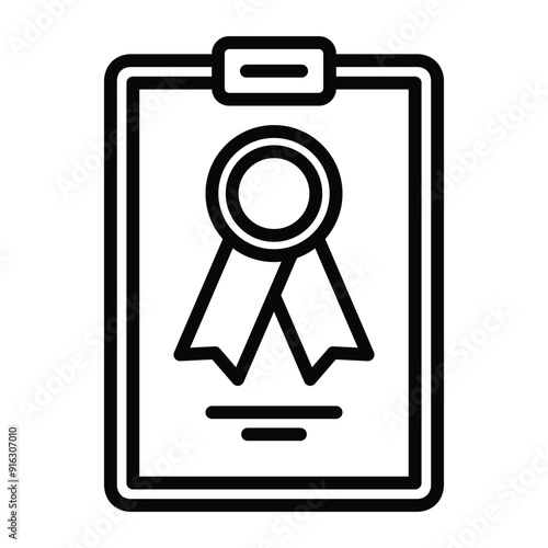 quality control certified icon line vector design in trendy style