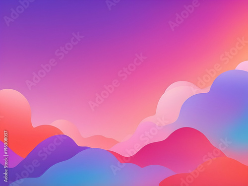 abstract neon Pink red orange lilac neon blue sky coral blur background