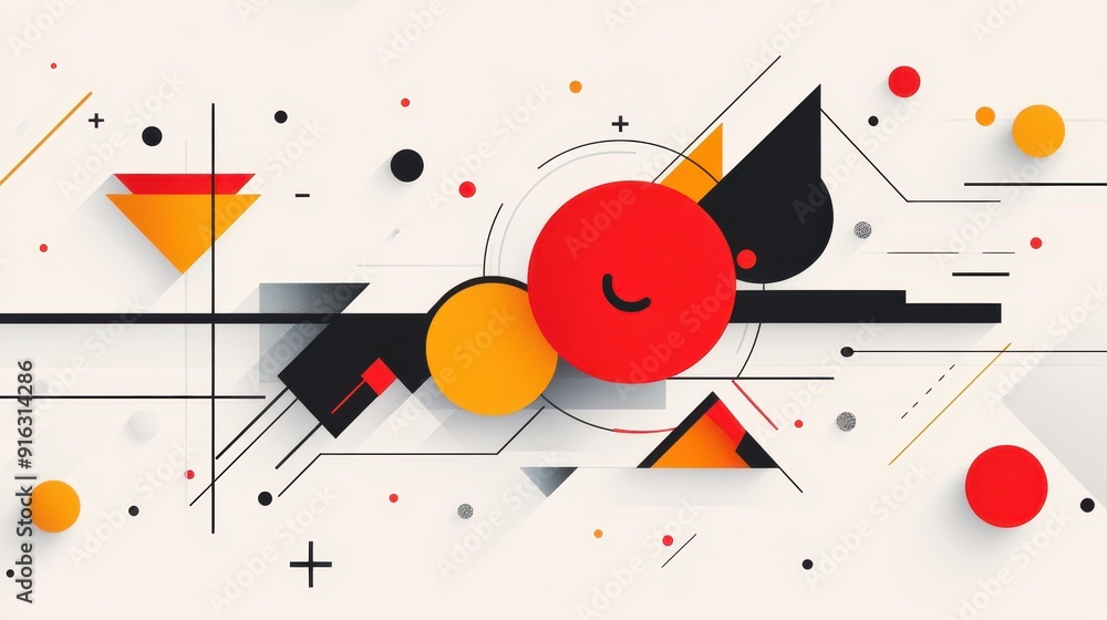Obraz premium Vibrant abstract design with bold red shapes, blending modern style and texture for a fresh visual impact.