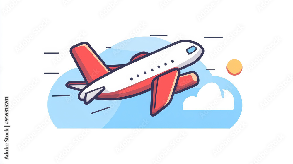 Obraz premium A sleek, modern icon representing air, with playful textures and a cartoon flair for a lively touch.