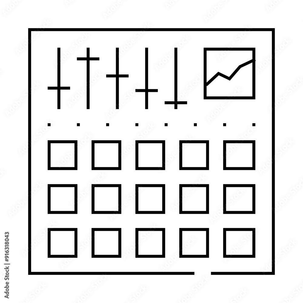 equalizer device line icon vector. equalizer device sign. isolated contour symbol black illustration equalizer device line icon vector. equalizer device sign. isolated contour symbol black illustration