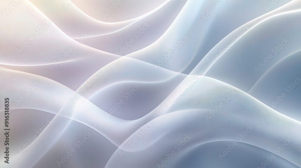 Fototapeta premium Abstract Flow: Soft, ethereal, abstract background with flowing, undulating lines in pastel hues, perfect for presentations, websites, and digital art. 