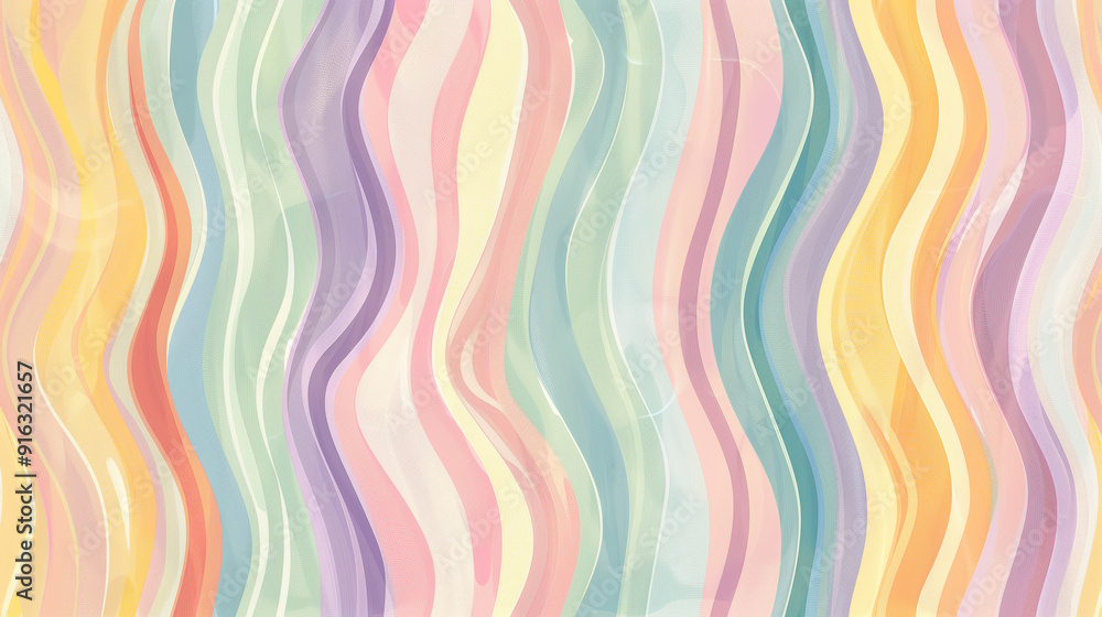 Pastel wavy lines forming a soft abstract pattern Pastel wavy lines forming a soft abstract pattern