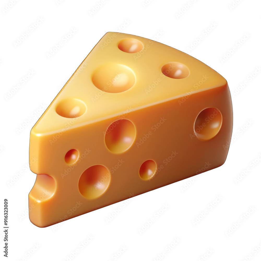Cheese slice isolated on transparent background Cheese slice isolated on transparent background