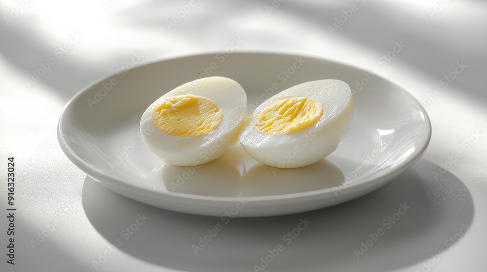A perfectly peeled boiled egg with its smooth surface intact A perfectly peeled boiled egg with its smooth surface intact