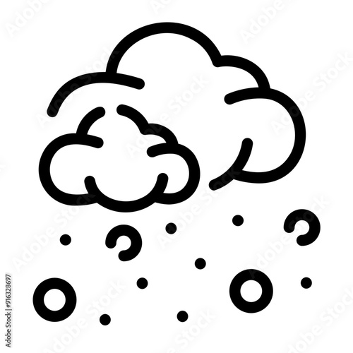 drizzly Line Icon