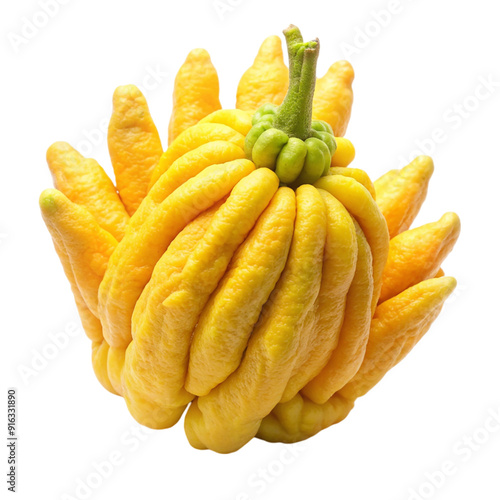 Buddha s hand fruit Isolated On Transparent Background photo