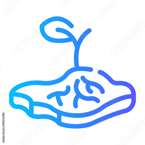 drought Line Gradient Icon