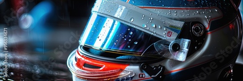 Wet Racing Helmet. photo