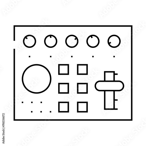 video mixer line icon vector. video mixer sign. isolated contour symbol black illustration